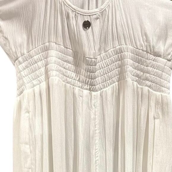 PRANA NWT Fernie Wide Leg Jumpsuit Swim Cover-Up, Size Medium, White - Picture 7 of 12